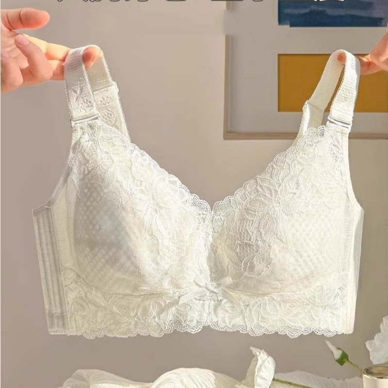 Mastectomy Bra Pocket - 極薄レース夏新作通気性ブラジャー、大きいサイズの下着、女性用ギャザーブラジャー
