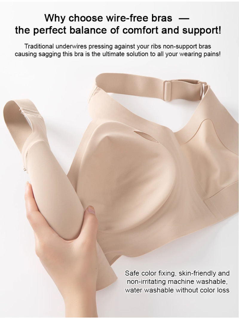 プッシュアップリフティングワイヤレスブラ、女性の快適なシーム - Mastectomy Bra Pocket のレビューと価格